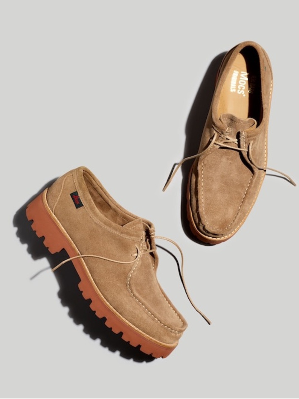 G.H. Bass Wallace Tan Suede Mocs Men’s 9.5EE 9.5 Wide Approx Women’s 11 W EUC
